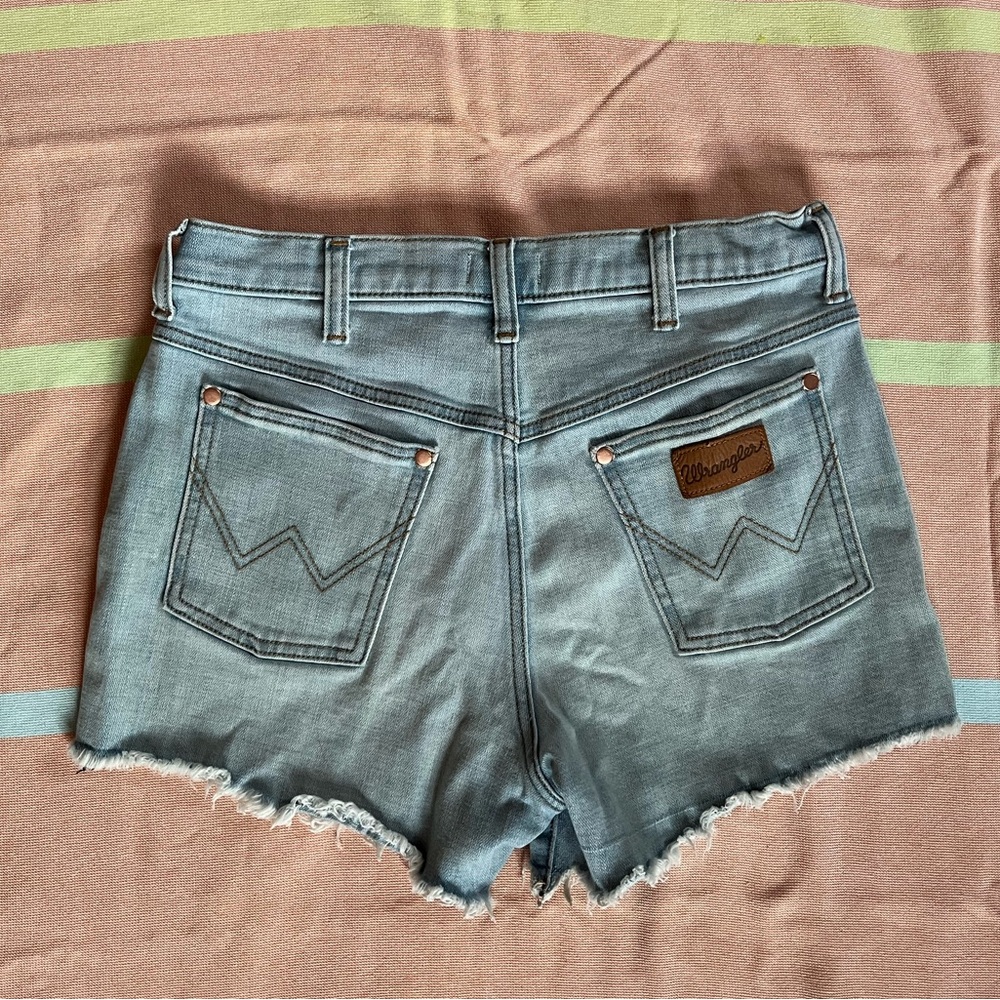 Wrangler High-Waisted Denim Cutoffs, 29